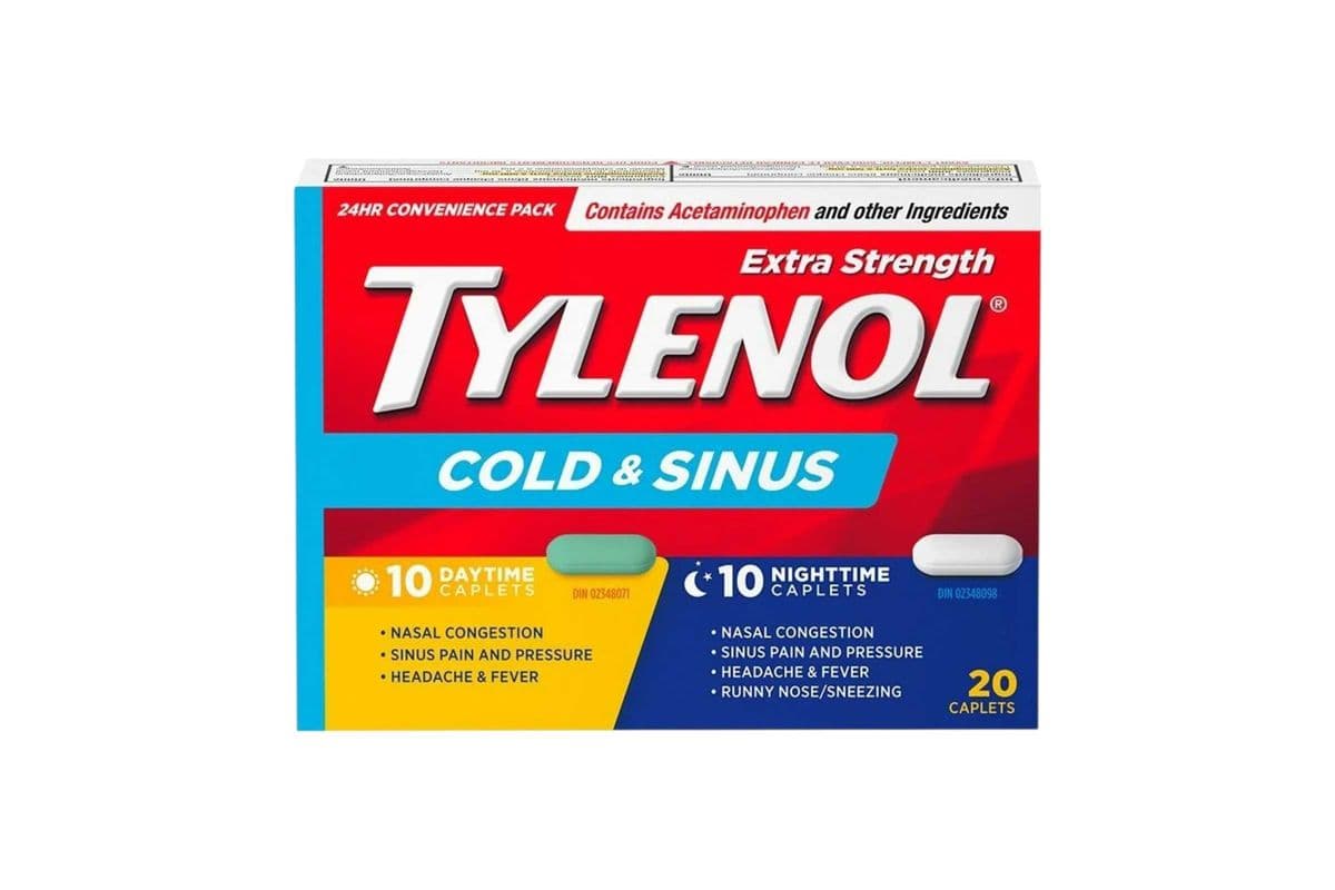 Tylenol Cold & Sinus (10 day & 10 Night Tablets) (20 Tabs.)