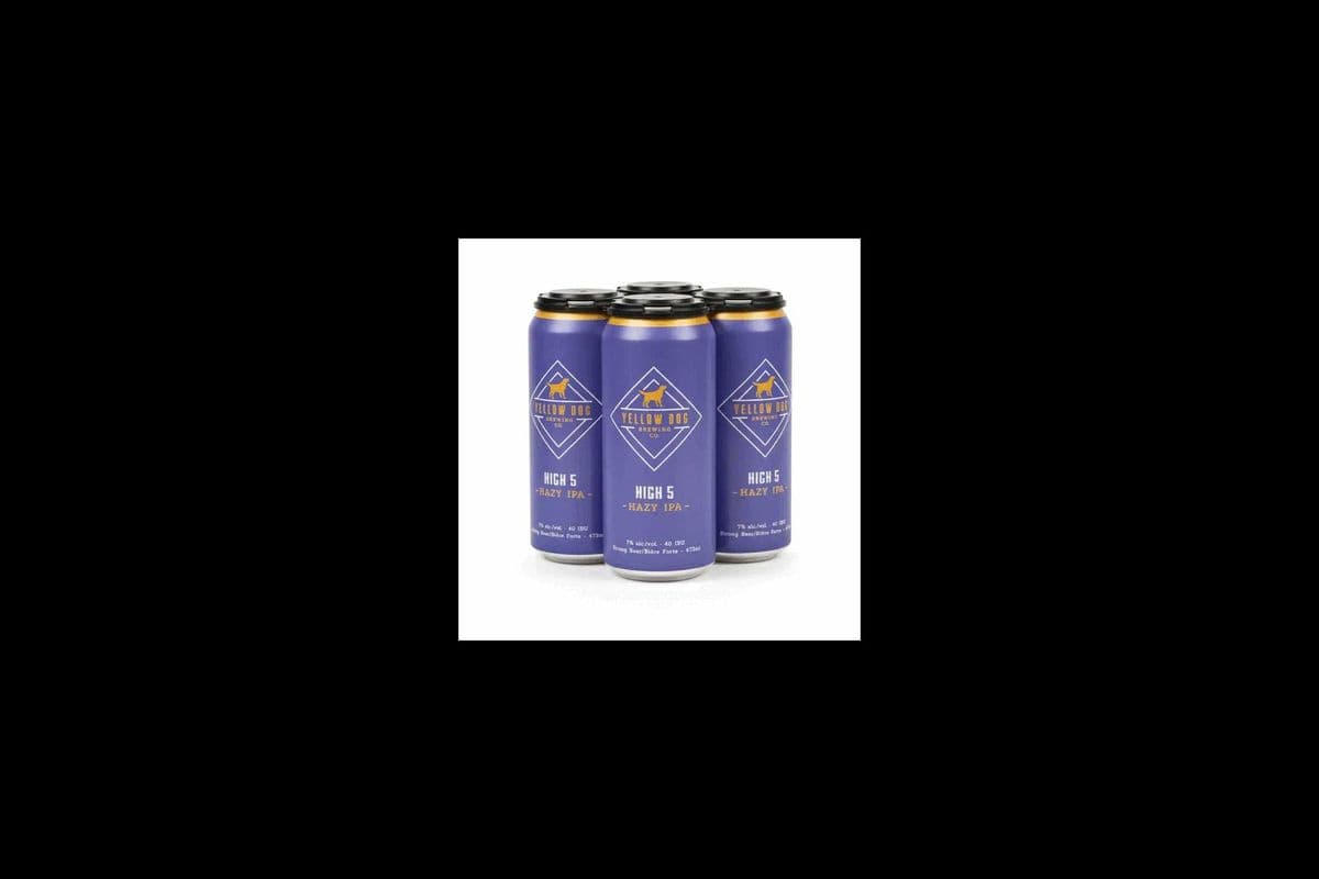 YELLOW DOG HIGH FIVE HAZY IPA - 4CANS (4*473ML) (4 x 4*473ML)