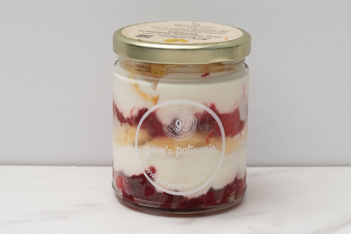 White Chocolate Strawberry Shortcake in the Jar