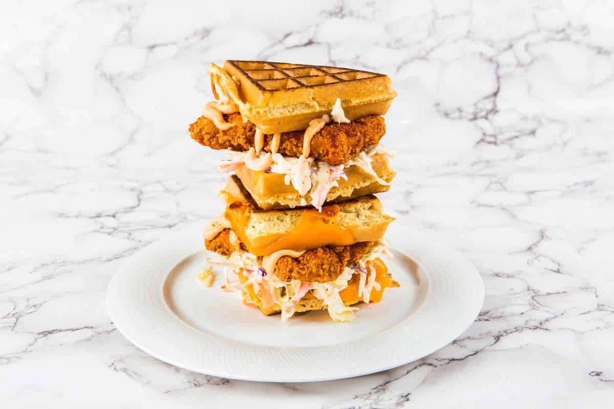 Fried Chicken Waffle Sandwich - Single