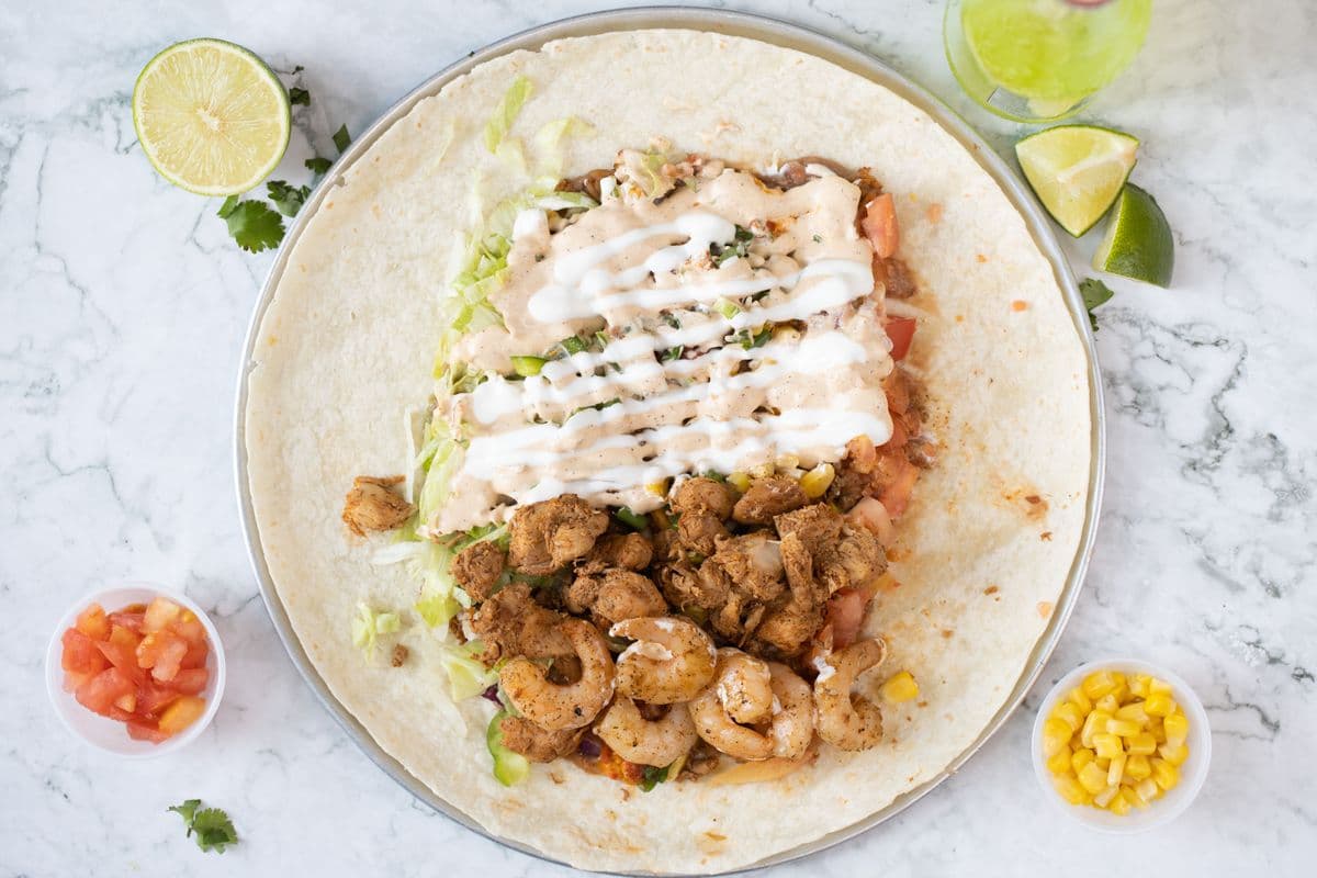 Chicken and Shrimp Burrito
