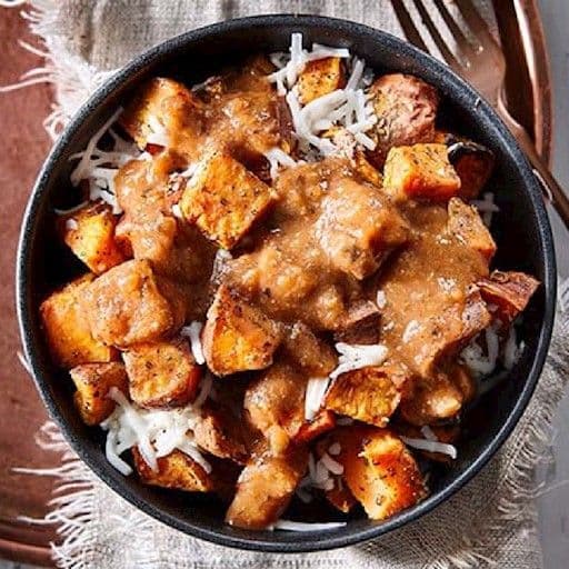 Poutine de Patates Douces / Sweet Potato Cube Poutine