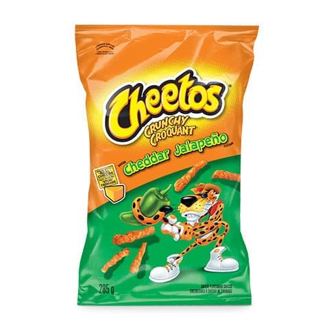 Cheetos Cheddar Jalapeno Crunchy 285g (was $7.79)