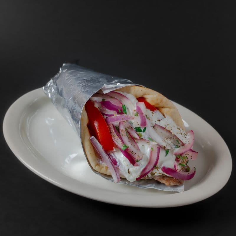 Pita gyros au porc / Pork Gyros Pita