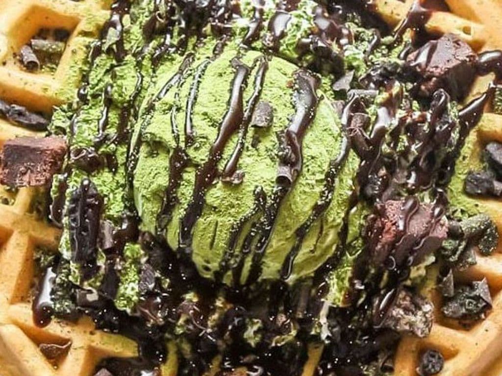 Green Tea Chocolate Waffle
