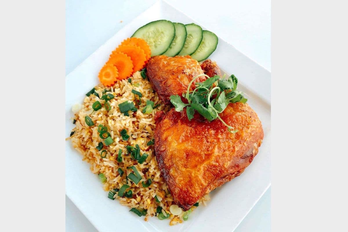 Crispy Chicken with Fried Rice