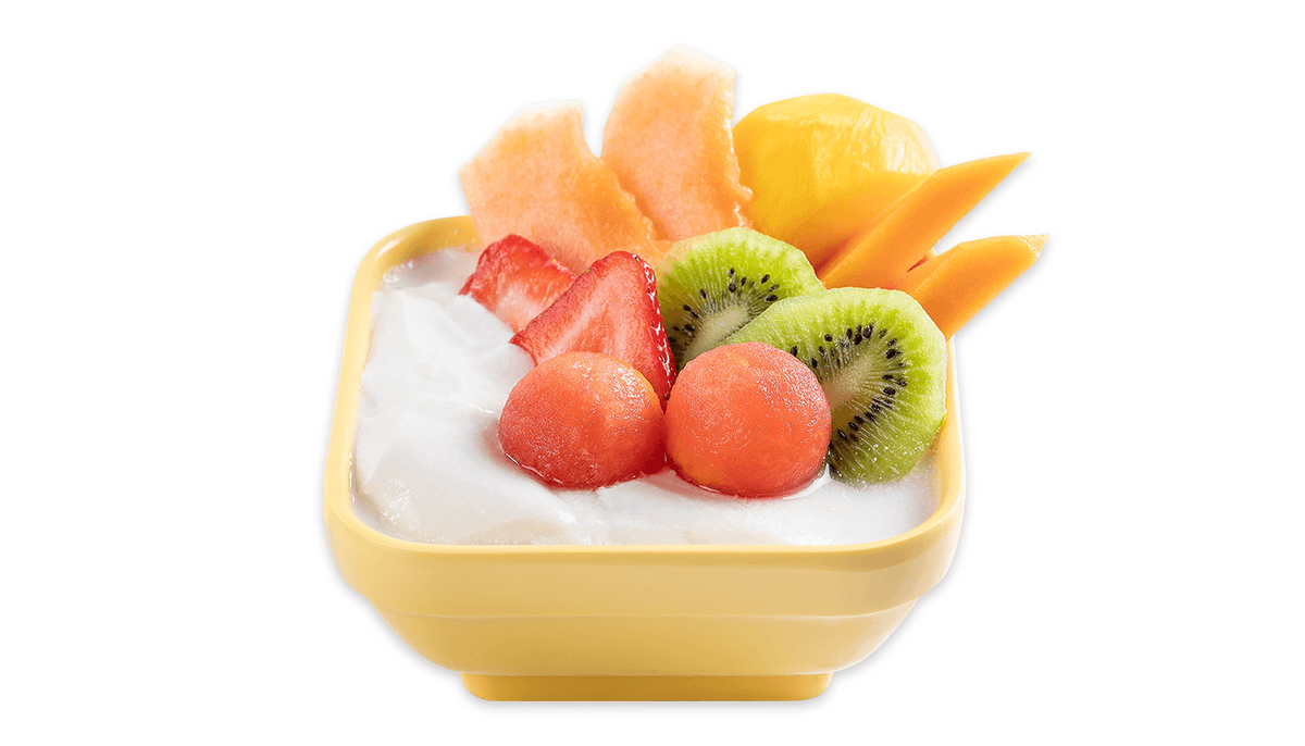 Mix Fruits Tofu Pudding with Coconut Milk - 鲜杂果豆腐花(椰汁底)