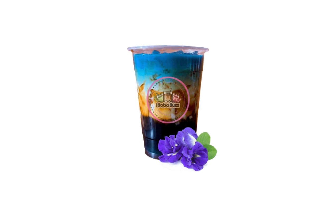 Brown Sugar Butterfly Pea (with Tapioca)