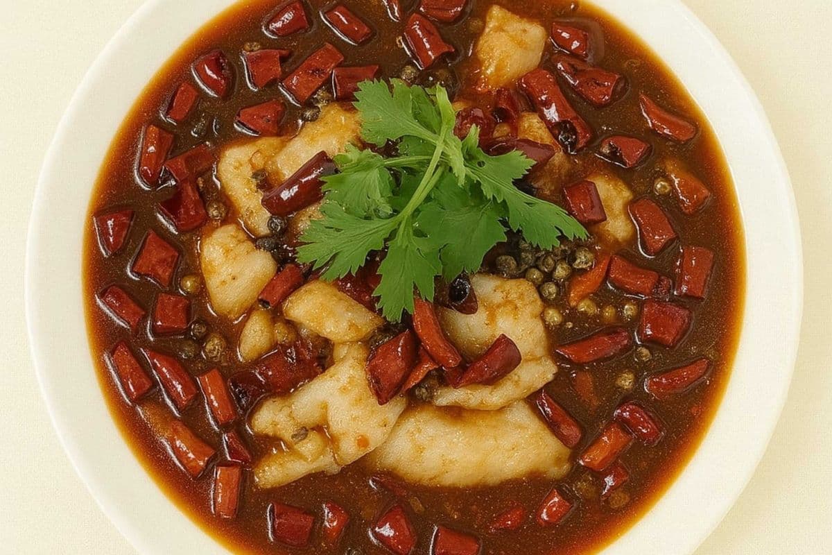 S1. Szechuan Broth Braised Fish Fillet(Spicy) - 水煮魚片(辣)