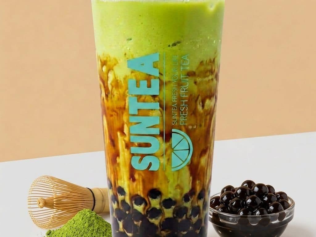 Brown Sugar Pearl Matcha Slush 黑糖珍珠抹茶冰沙