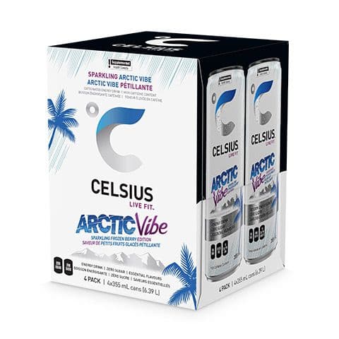 Celsius Artic Vibe 4 Pack 355ml (was $9.99)
