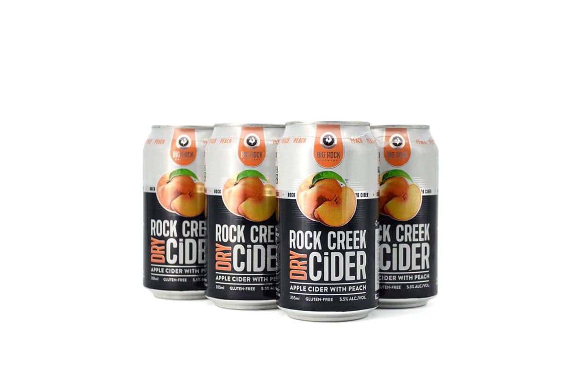 Rock Creek Peach Cider (6 x 355ml Cans)