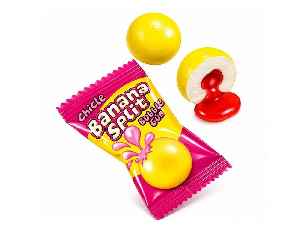 Fini Bubblegum Banana Split Juice Filled Bubble Gum 5g