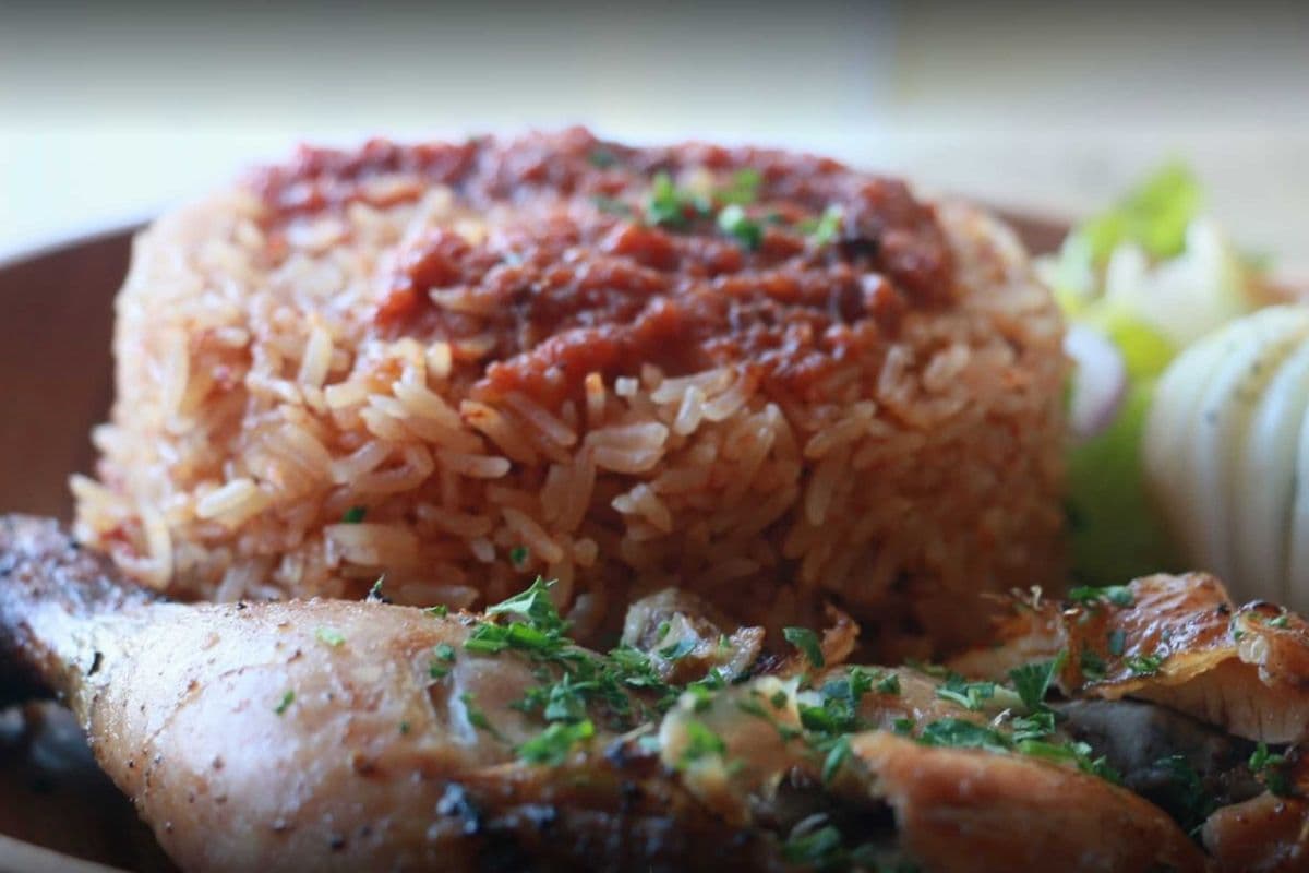 Jollof Rice and Salad