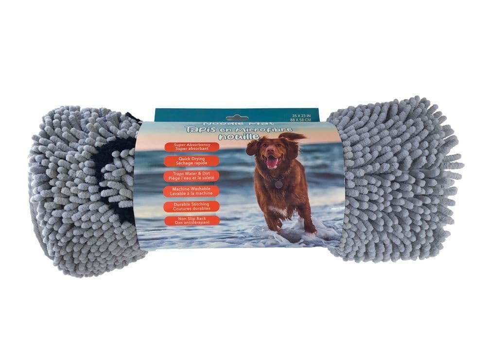 Pampered Pooch Microfibre Noodle Mat Grey