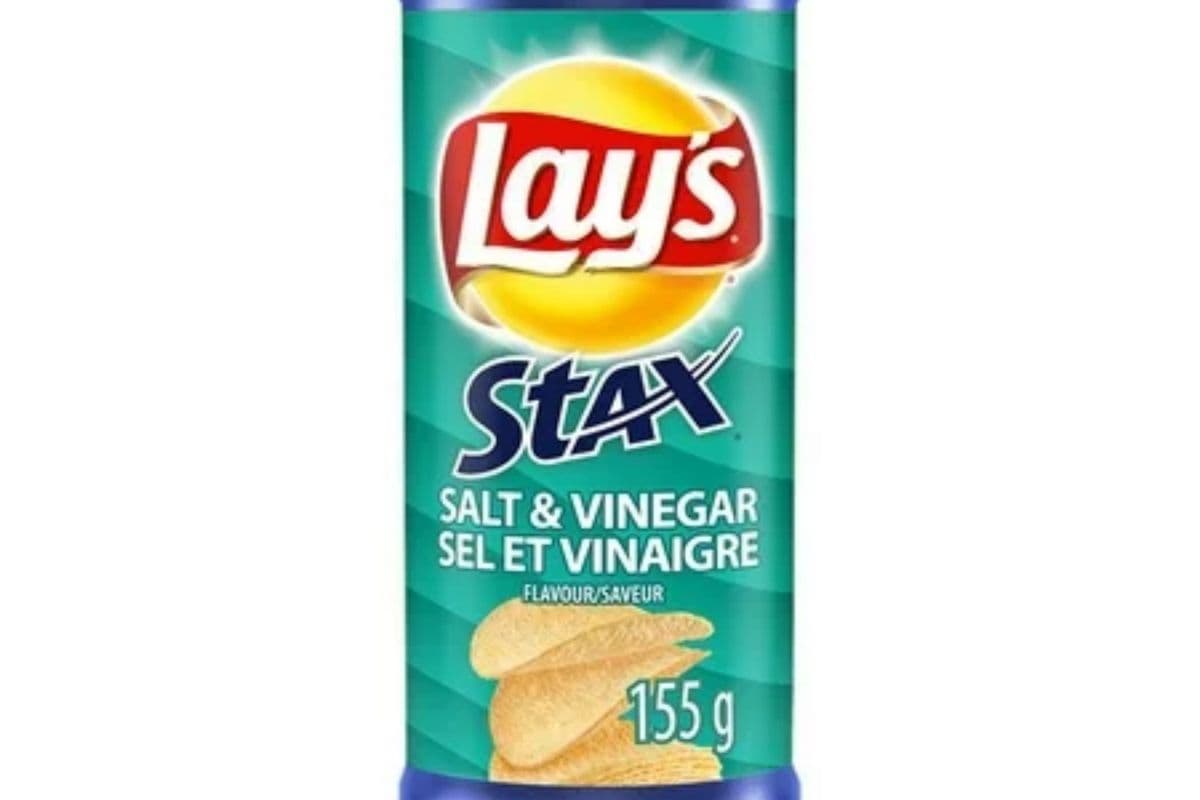 Lays Stax Salt and Vinegar Can (155 gm)