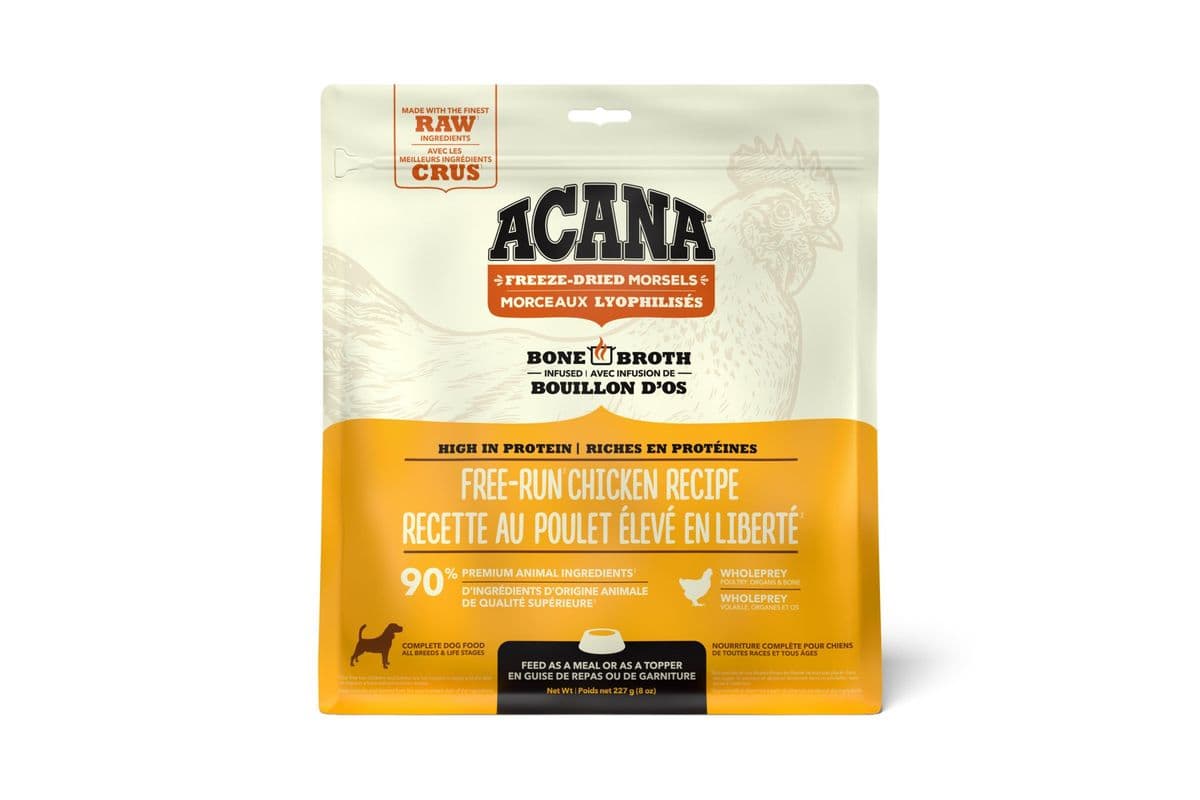 ACANA Free-Run Chicken Recipe Morsels Grain-Free Freeze-Dried Dog Food & Topper (8 oz)