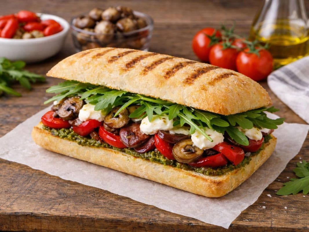 Grilled Veggie Panini (Vegetarian)