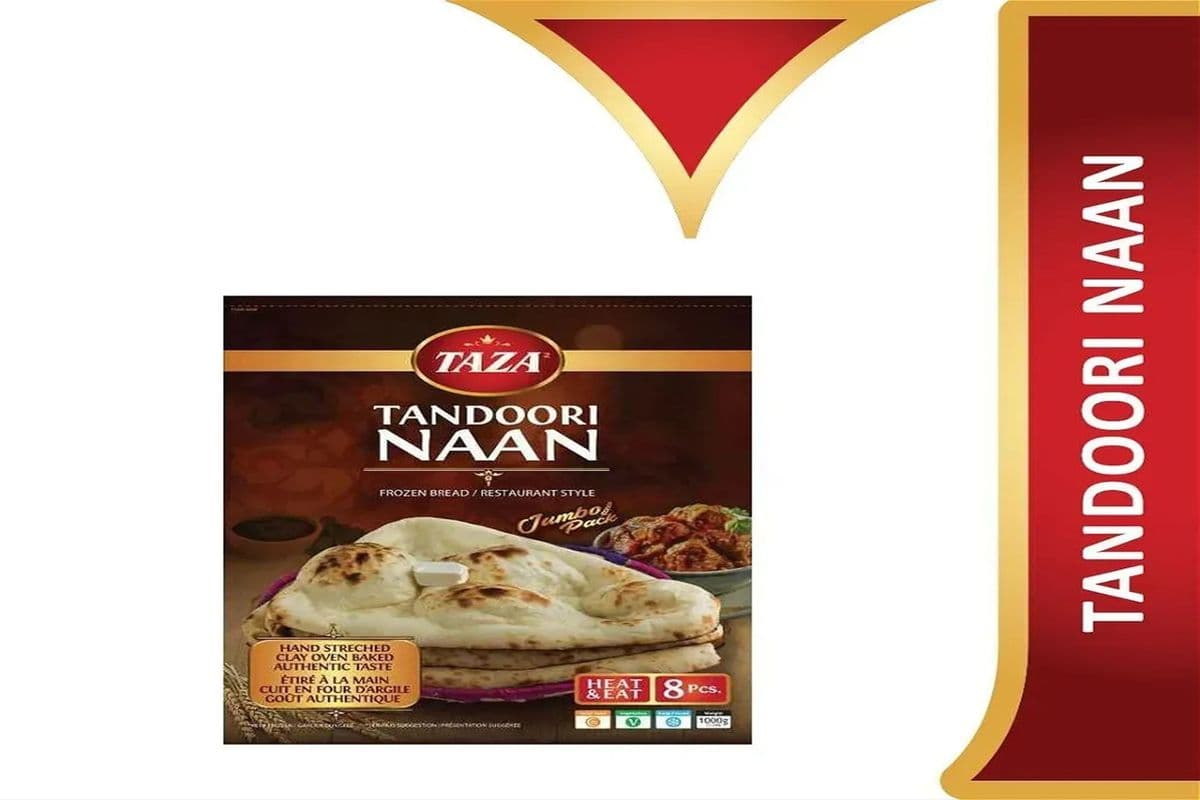 Taza Frozen Tandoori Naan Jumbo Pack (8pcs) (1kg)
