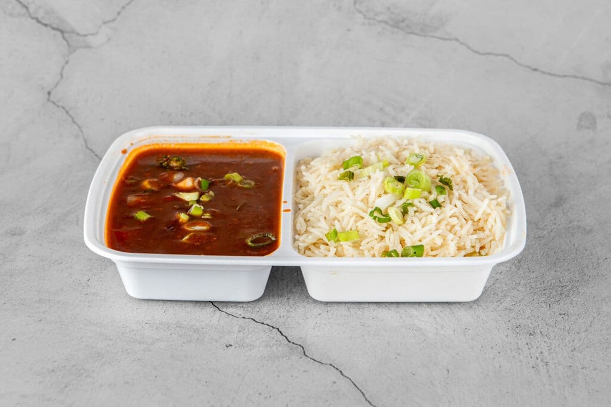 Chilli Chicken and Garlic Steamed Rice