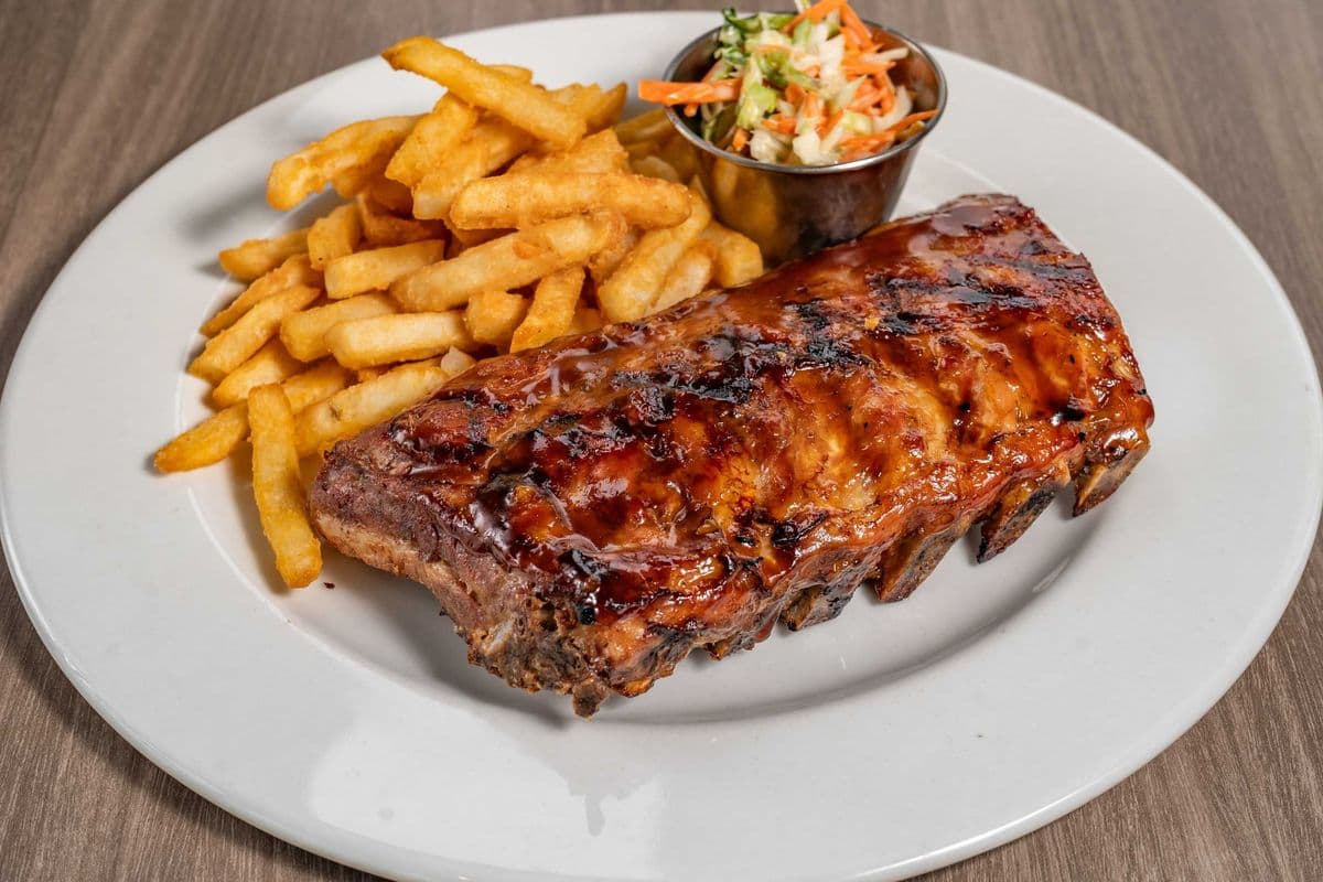 Half Rack with Fries and Coleslaw