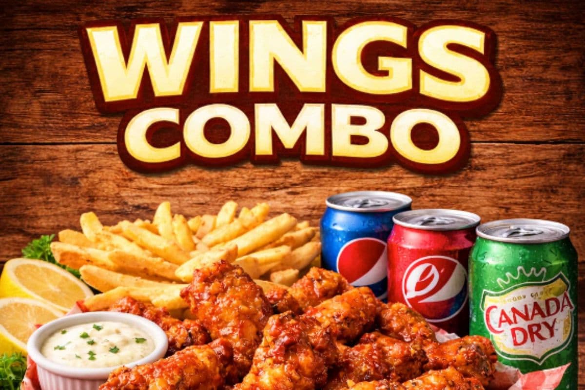 Medium 8 Wings + Sides + Drinks