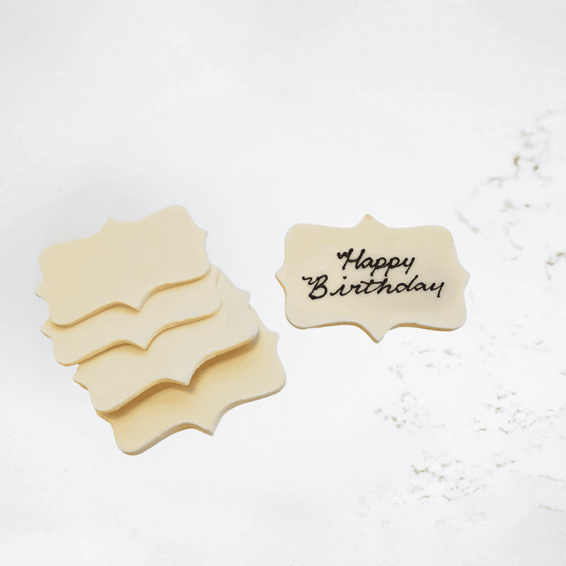 Written Message on Chocolate Plaque