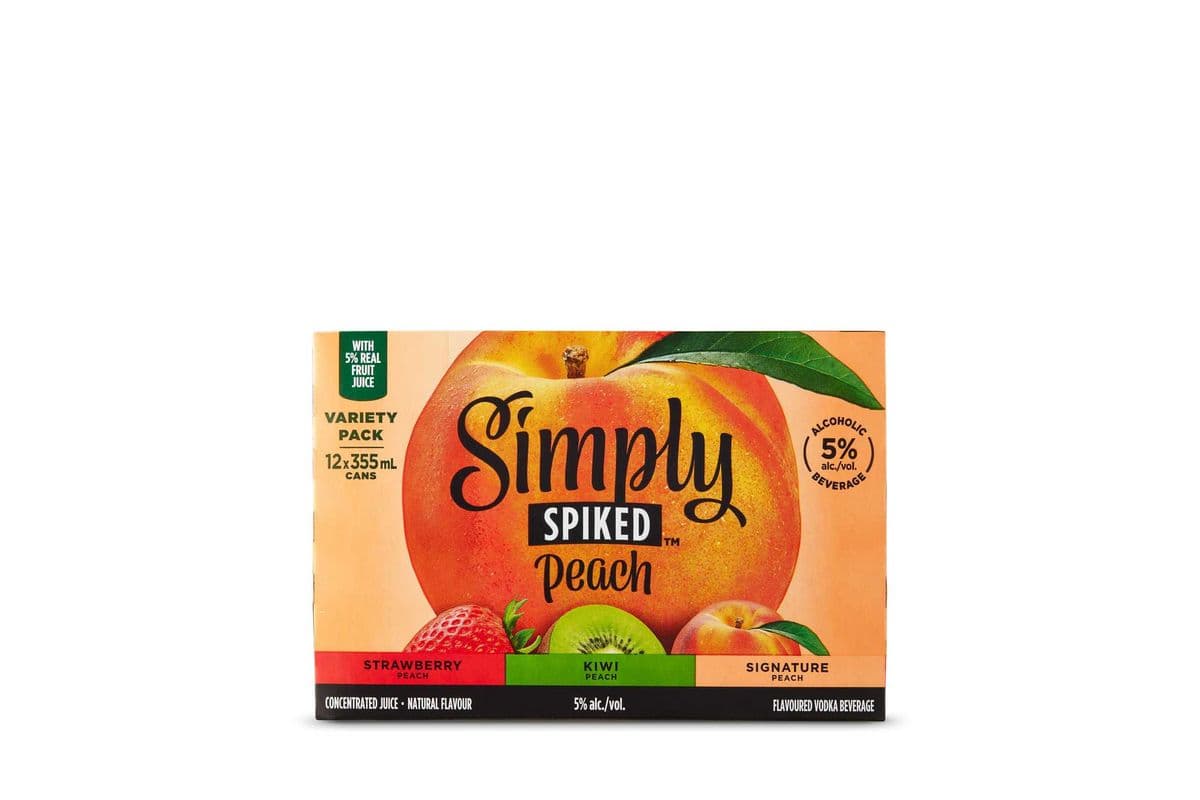Simply Spiked Peach Variety Pack (1 x 12 x 355 mL can)