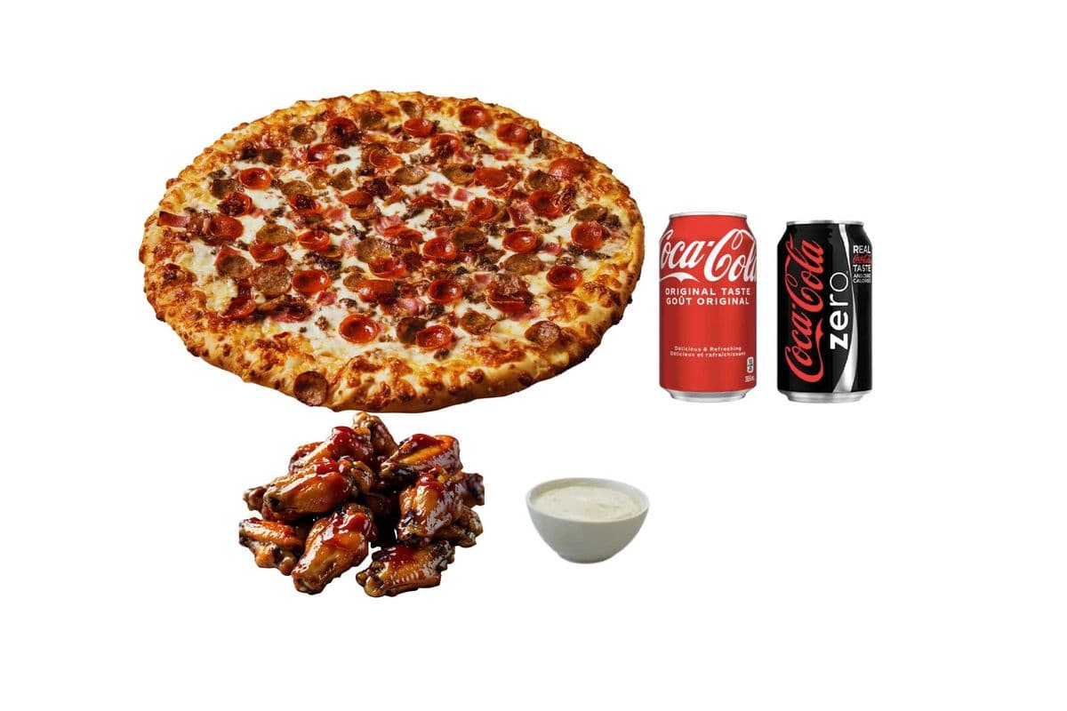 One Medium Pizza and Ten Wings Combo