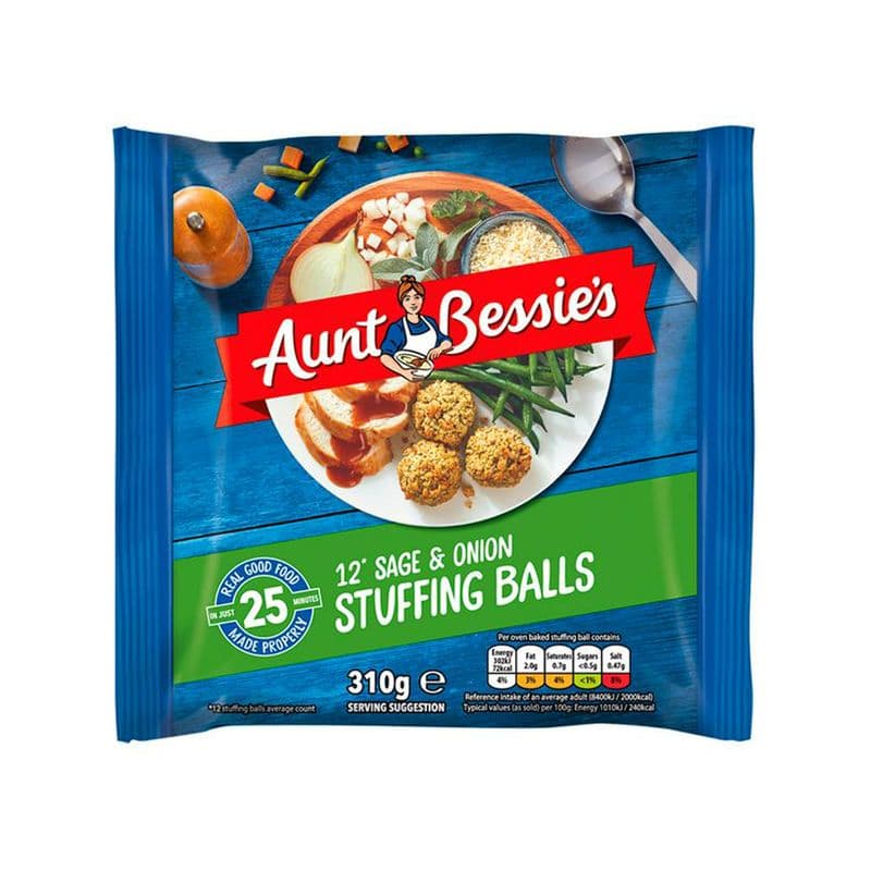 Aunt Bessie's - 12 Sage and Onion Stuffing Balls