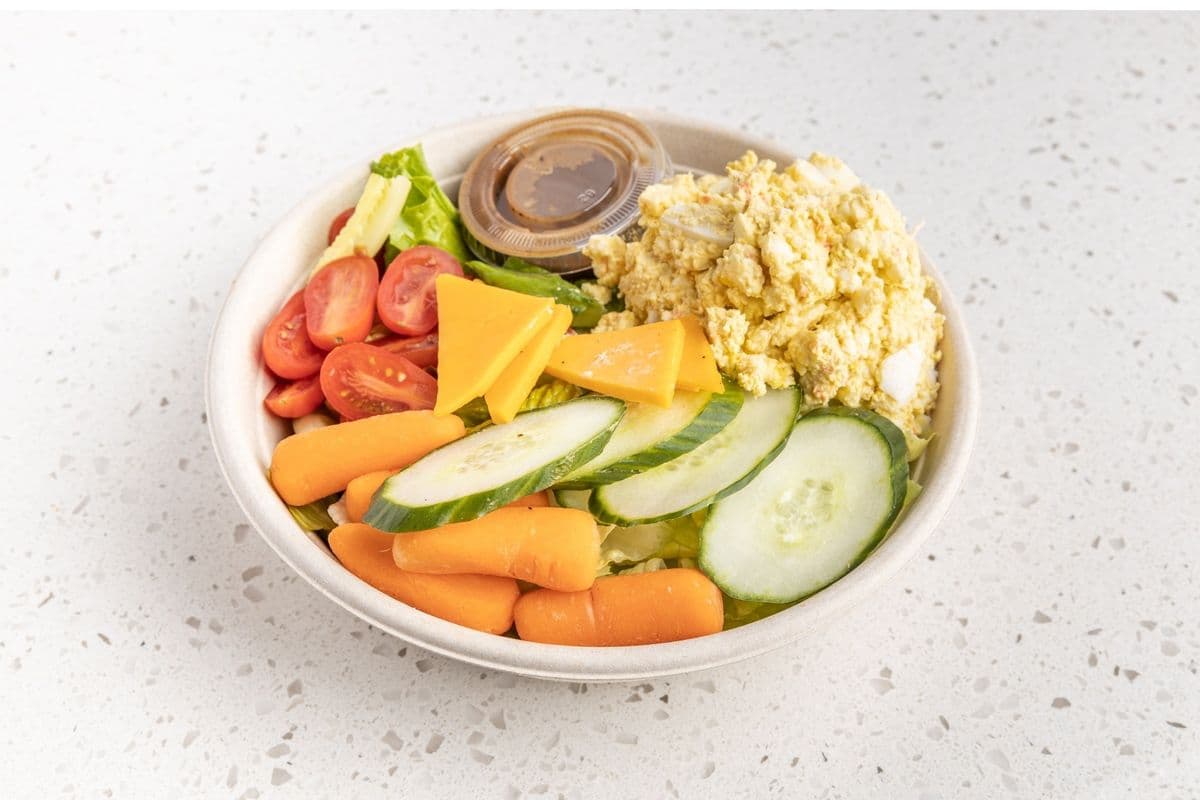 Garden Salad with Egg Salad