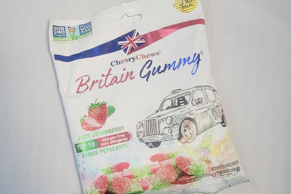 Fizzy Strawberry British Gummy Candy (150 g)
