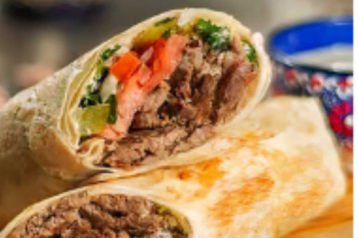 Beef Shawarma Saj Wrap