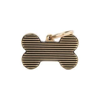MyFamily Large Bone Shutter English Brass Engraved Tag