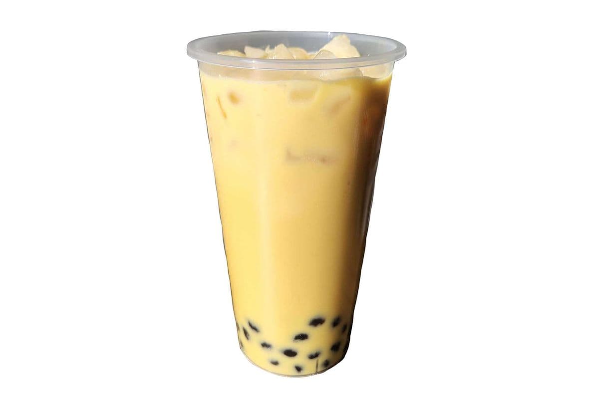 Mango Milk Tea with Pearls (22 oz)