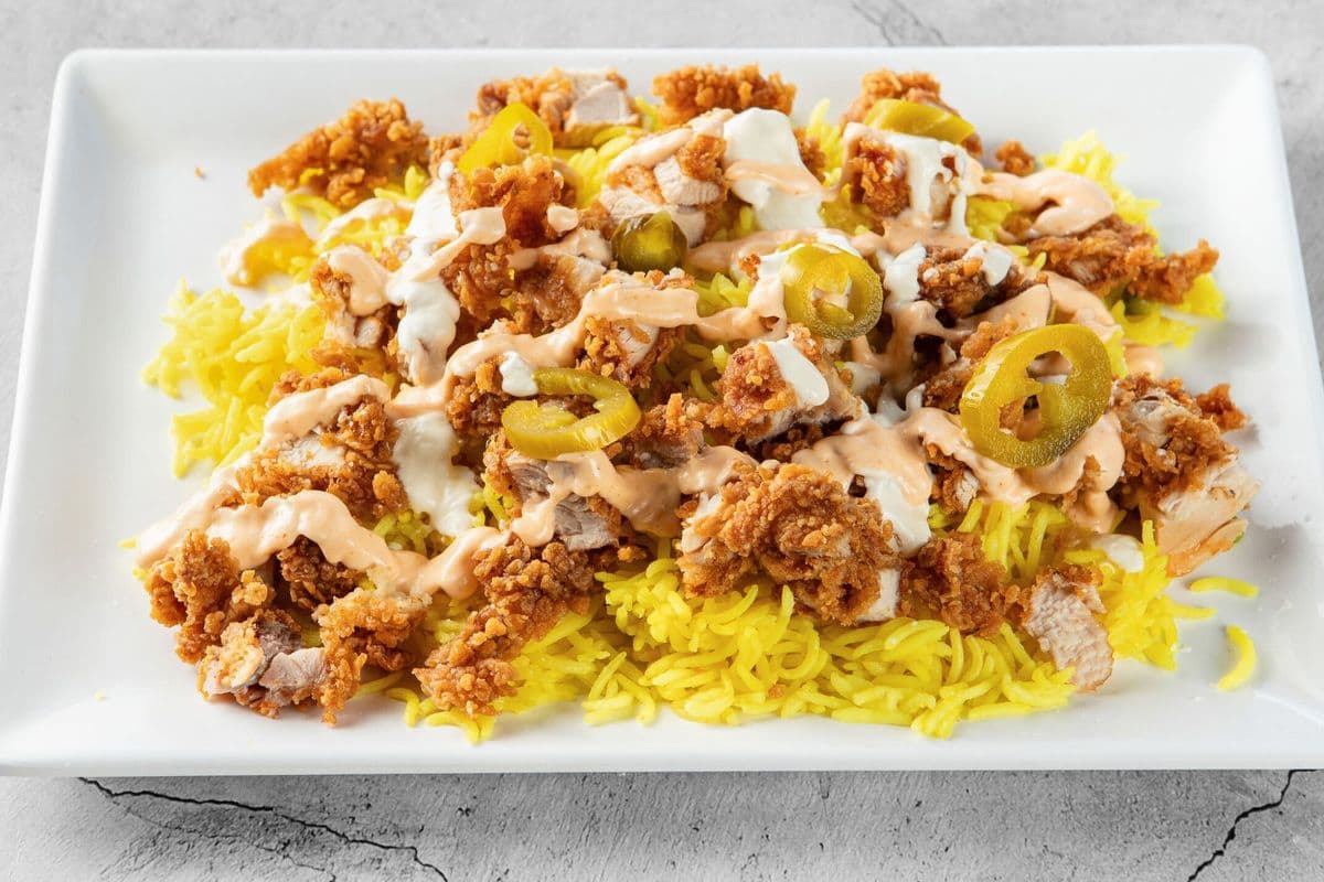 Loaded Chicken on Rice