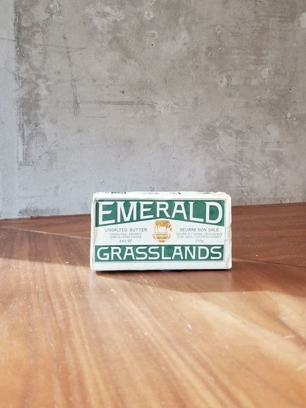 Emerald Grasslands Unsalted Grass-Fed Butter (250 g)