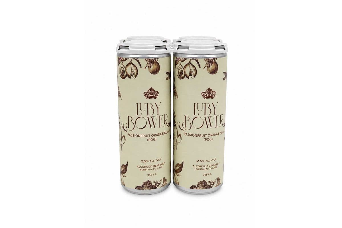 Luby Bower Passion Fruit Orange Guava 4pk (MADE IN CANADA) (1 x 355ml)