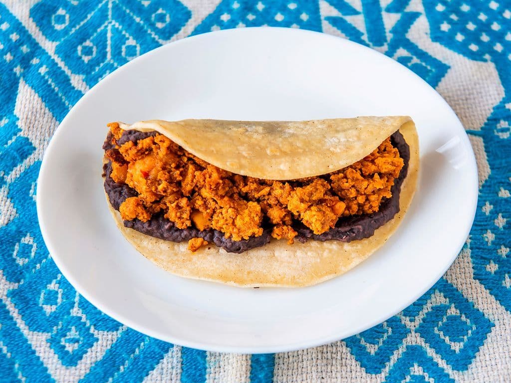 Taco Papa con Chorizo (pork)