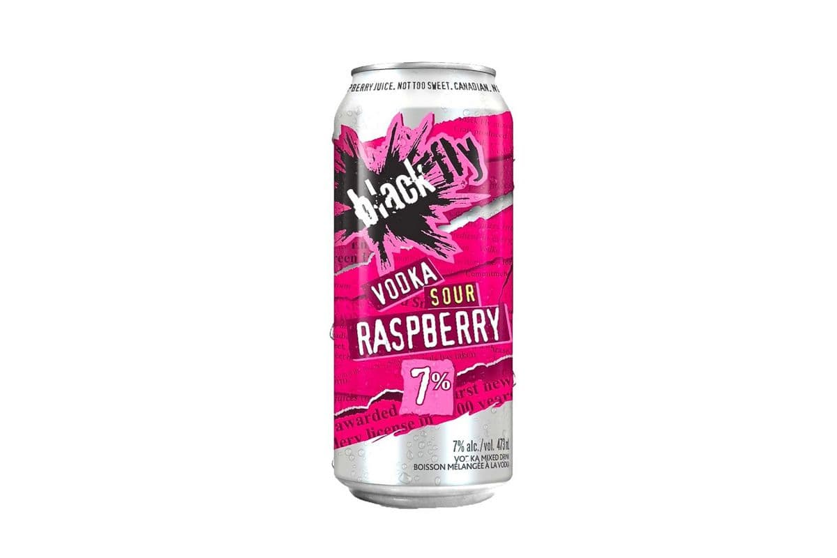 Black Fly-Gin Raspberry (1 x 473 ml Can)