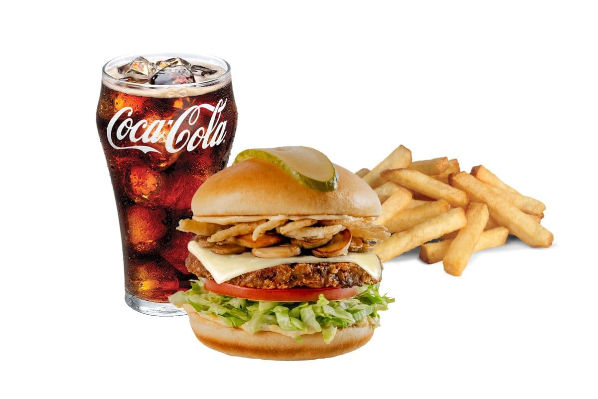 Mushroom Veggie Burger Combo