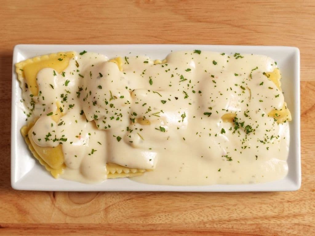 Five Cheese Ravioli with Alfredo
