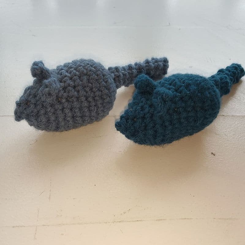 Handmade Knitted Mouse Cat Toy