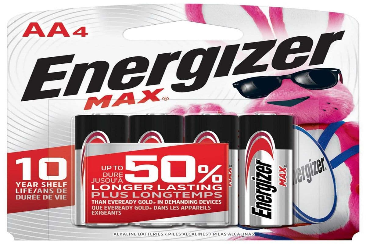 Energizer MAX AA Batteries (4 Pack), Double A Alkaline Batteries