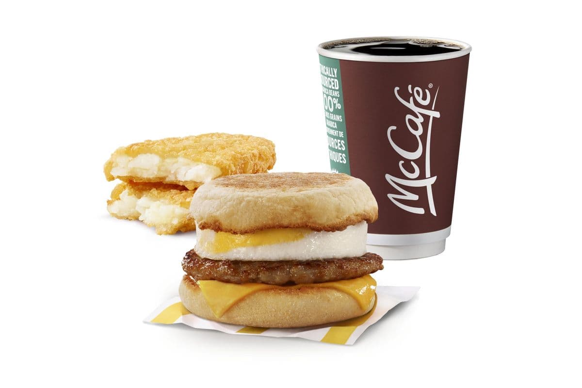 Sausage 'N Egg McMuffin Extra Value Meal [590.0 Cals]