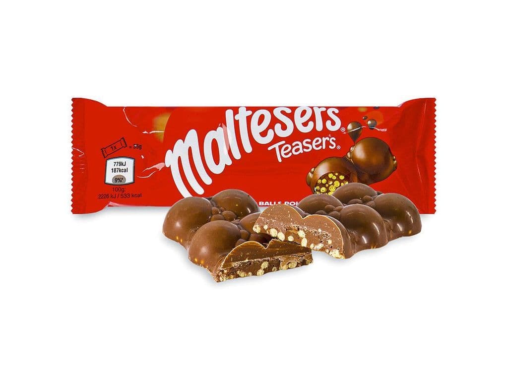 Maltesers Teasers Bar UK 35 Malt Crisp British Chocolate 