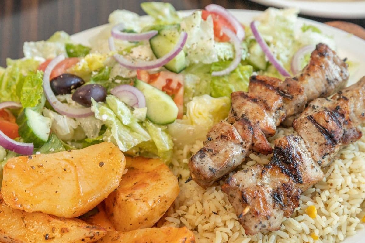 Pork Souvlaki Dinner