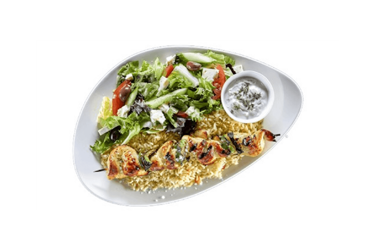 Brochette de poulet nourri au grain / Grain-Fed Chicken Skewer