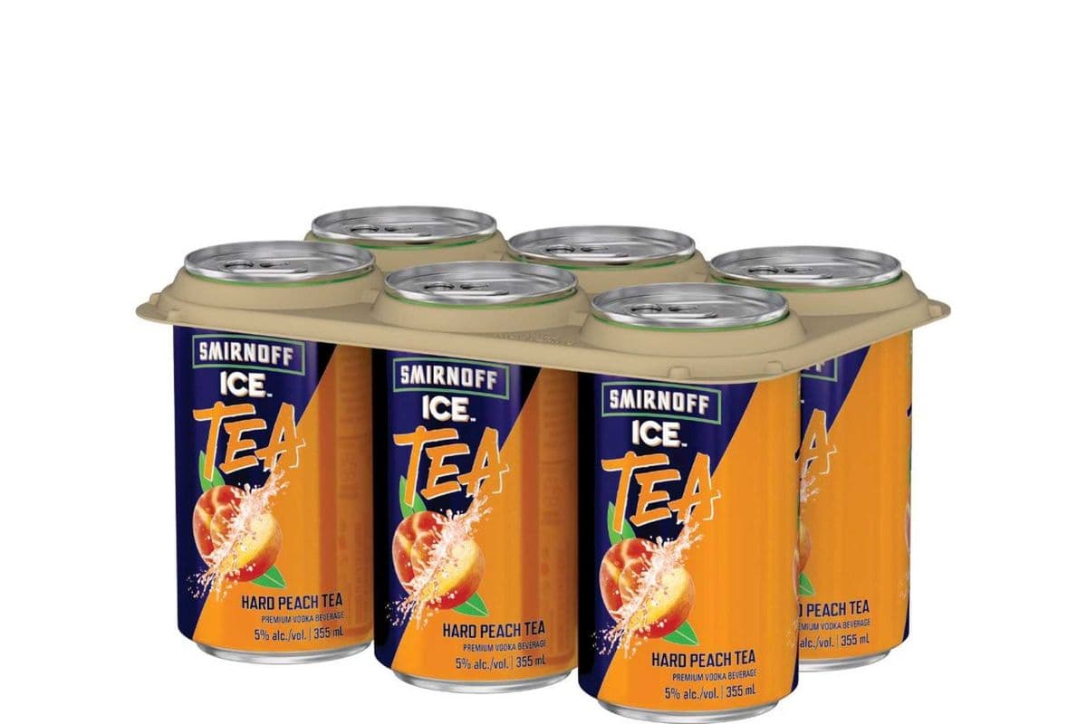 Smirnoff Ice Peach Tea 6 Cans - 4.50% ABV 6 ct (1 x 355 ml)