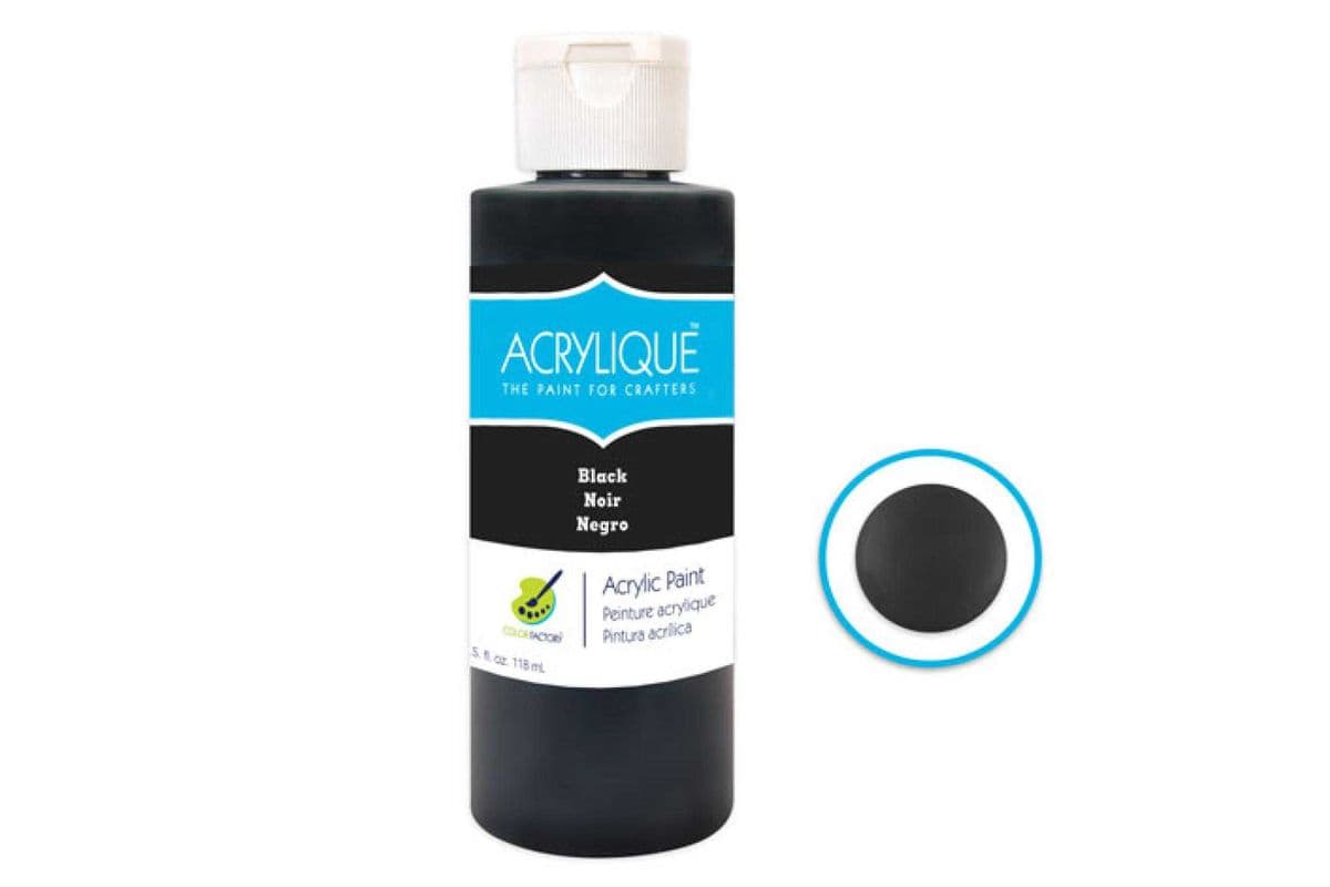 Acrylique Paint 4oz: Black [CF200-180] (4 oz)